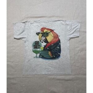 Vintage Caribbean Soul Margaritaville Parrot Party Got Salt T-Shirt Men's XL USA